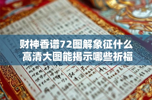 财神香谱72图解象征什么 高清大图能揭示哪些祈福信息