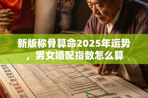 新版称骨算命2025年运势，男女婚配指数怎么算