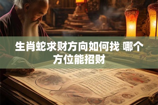 生肖蛇求财方向如何找 哪个方位能招财