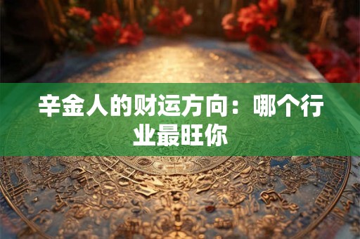 辛金人的财运方向：哪个行业最旺你