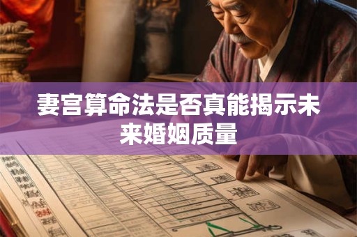 妻宫算命法是否真能揭示未来婚姻质量
