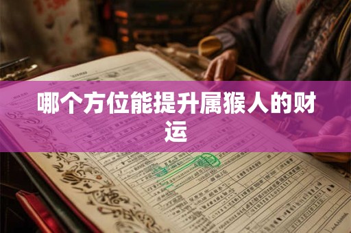 哪个方位能提升属猴人的财运