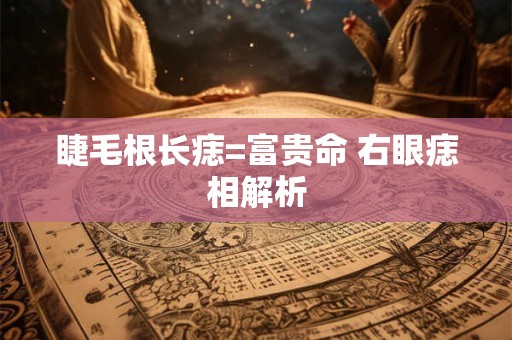 睫毛根长痣=富贵命 右眼痣相解析