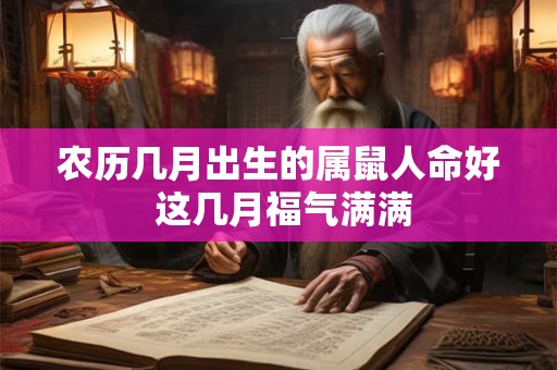 农历几月出生的属鼠人命好 这几月福气满满