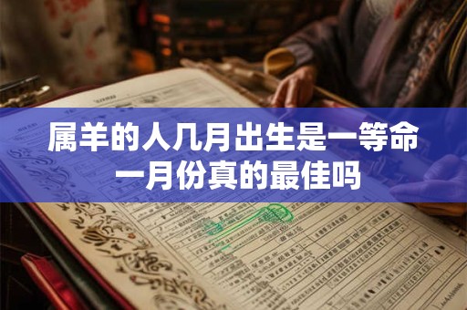 属羊的人几月出生是一等命 一月份真的最佳吗
