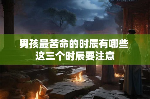 男孩最苦命的时辰有哪些 这三个时辰要注意