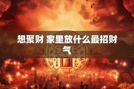想聚财 家里放什么最招财气