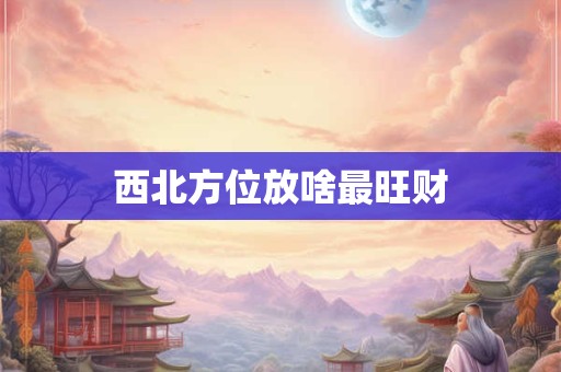 西北方位放啥最旺财