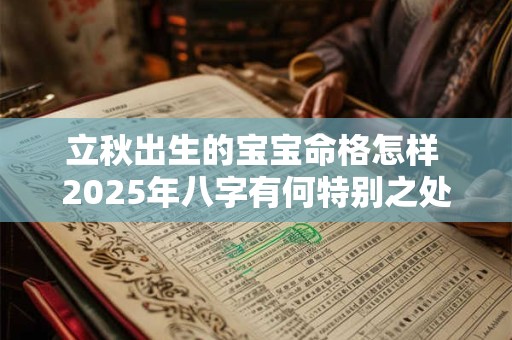 立秋出生的宝宝命格怎样 2025年八字有何特别之处