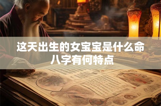 这天出生的女宝宝是什么命 八字有何特点