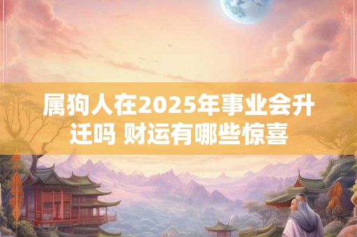 属狗人在2025年事业会升迁吗 财运有哪些惊喜