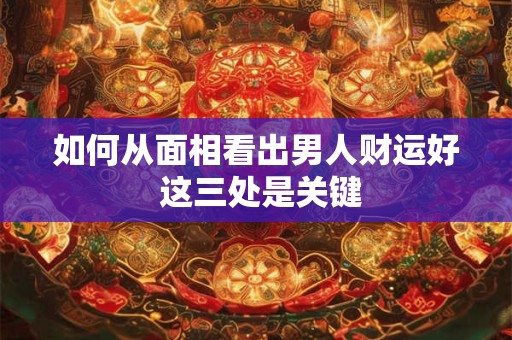 如何从面相看出男人财运好 这三处是关键