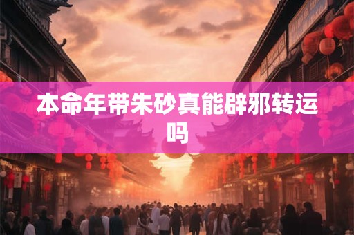 本命年带朱砂真能辟邪转运吗