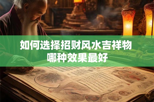 如何选择招财风水吉祥物 哪种效果最好