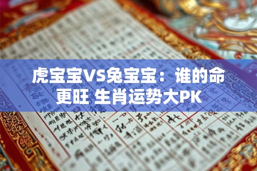 虎宝宝VS兔宝宝：谁的命更旺 生肖运势大PK