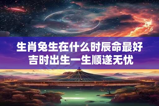 生肖兔生在什么时辰命最好 吉时出生一生顺遂无忧