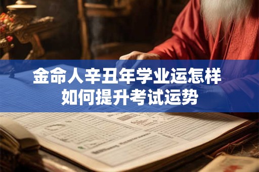 金命人辛丑年学业运怎样 如何提升考试运势