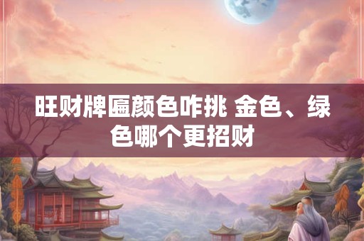 旺财牌匾颜色咋挑 金色、绿色哪个更招财