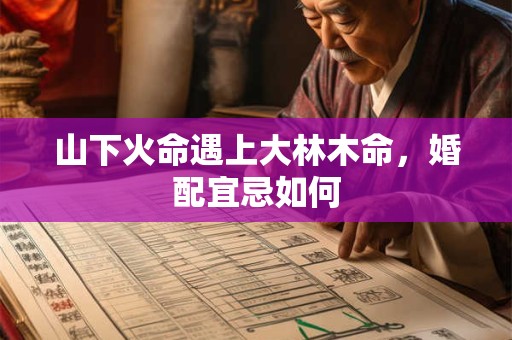 山下火命遇上大林木命，婚配宜忌如何