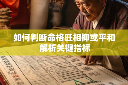 如何判断命格旺相抑或平和 解析关键指标