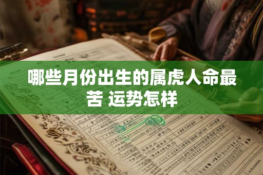 哪些月份出生的属虎人命最苦 运势怎样