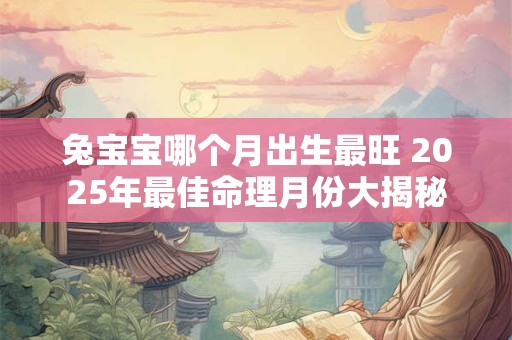 详细阅读:兔宝宝哪个月出生最旺 2025年最佳命理月份大揭秘 兔宝宝哪个月出生最旺 2025年最佳命理月份大揭秘