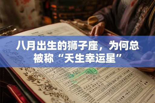 八月出生的狮子座，为何总被称“天生幸运星”