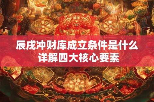 辰戌冲财库成立条件是什么 详解四大核心要素