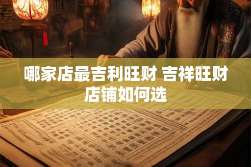 哪家店最吉利旺财 吉祥旺财店铺如何选