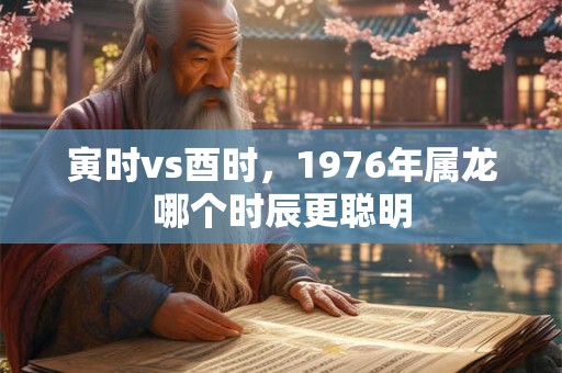 寅时vs酉时，1976年属龙哪个时辰更聪明