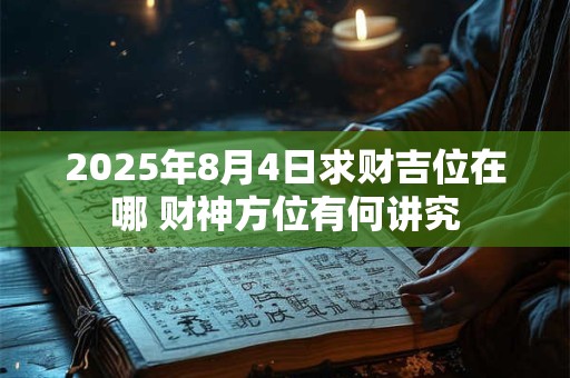 2025年8月4日求财吉位在哪 财神方位有何讲究