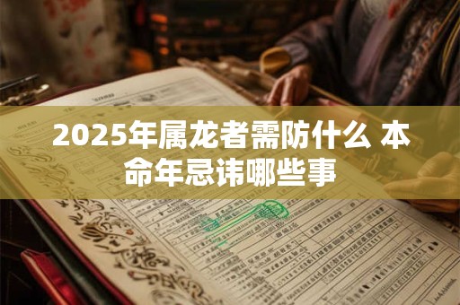 2025年属龙者需防什么 本命年忌讳哪些事