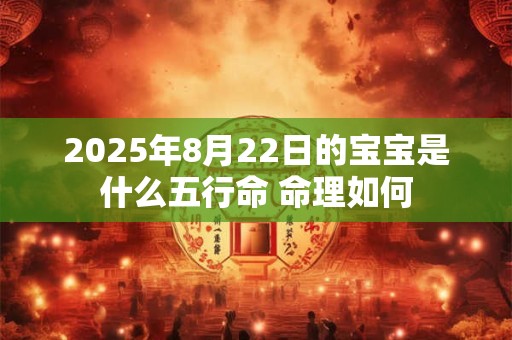 2025年8月22日的宝宝是什么五行命 命理如何