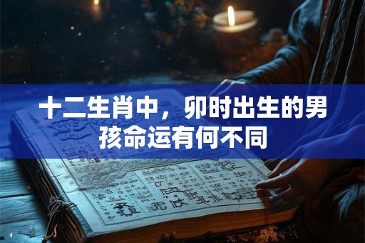 十二生肖中，卯时出生的男孩命运有何不同