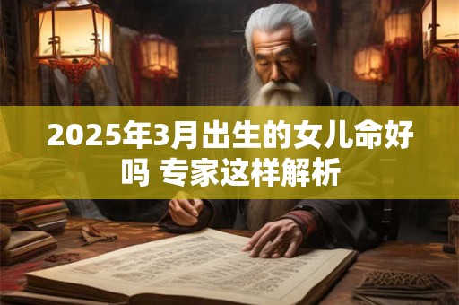 2025年3月出生的女儿命好吗 专家这样解析