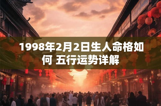 1998年2月2日生人命格如何 五行运势详解