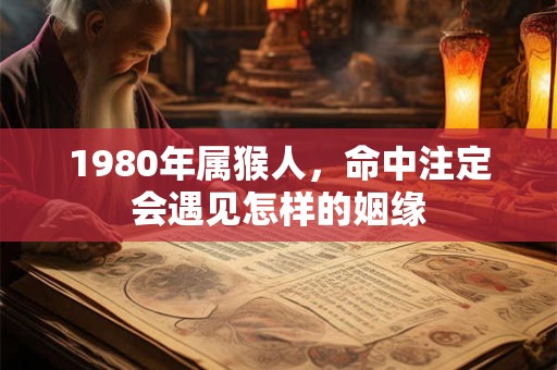 1980年属猴人，命中注定会遇见怎样的姻缘