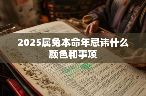 2025属兔本命年忌讳什么颜色和事项