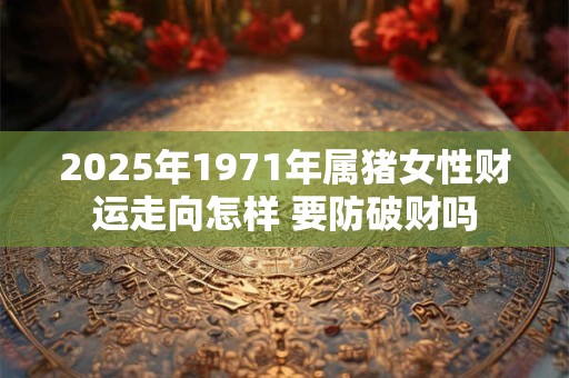 2025年1971年属猪女性财运走向怎样 要防破财吗