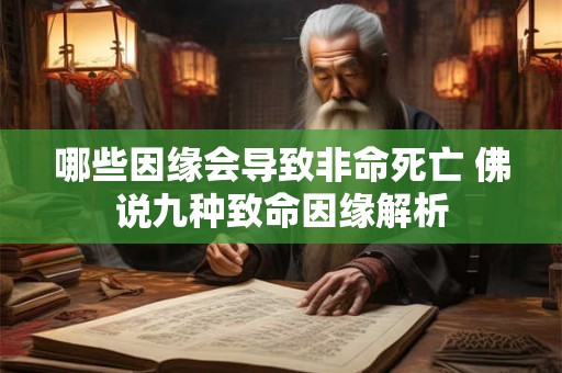 哪些因缘会导致非命死亡 佛说九种致命因缘解析