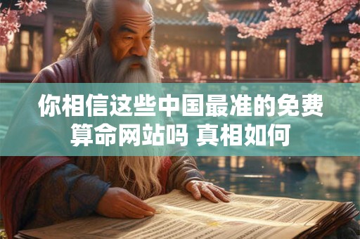 你相信这些中国最准的免费算命网站吗 真相如何