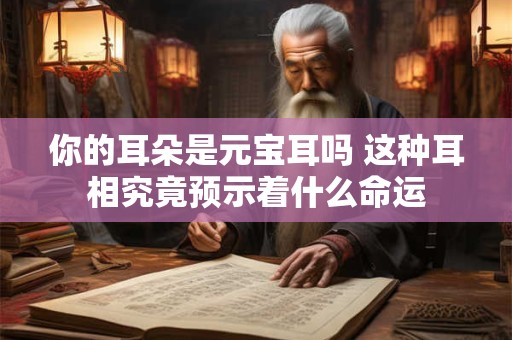 你的耳朵是元宝耳吗 这种耳相究竟预示着什么命运