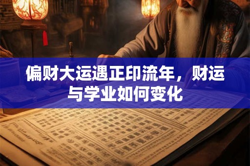 偏财大运遇正印流年，财运与学业如何变化