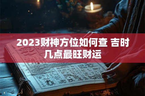 2023财神方位如何查 吉时几点最旺财运
