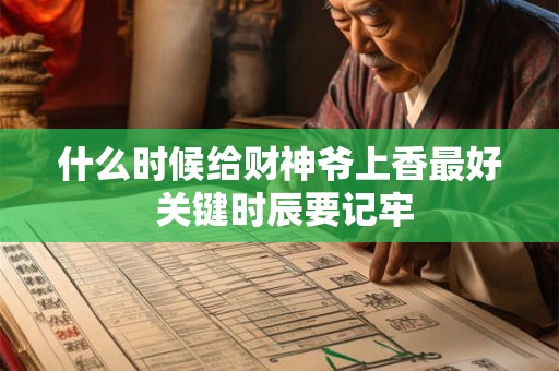 什么时候给财神爷上香最好 关键时辰要记牢