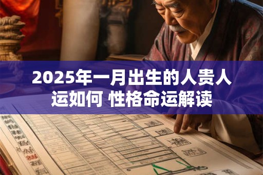 2025年一月出生的人贵人运如何 性格命运解读