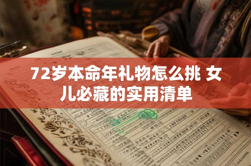 72岁本命年礼物怎么挑 女儿必藏的实用清单