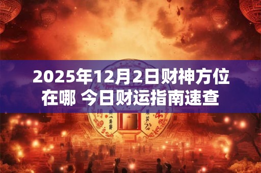 2025年12月2日财神方位在哪 今日财运指南速查