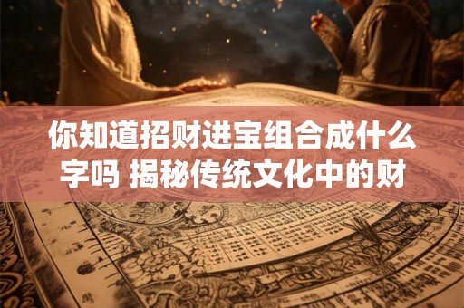 你知道招财进宝组合成什么字吗 揭秘传统文化中的财富密码