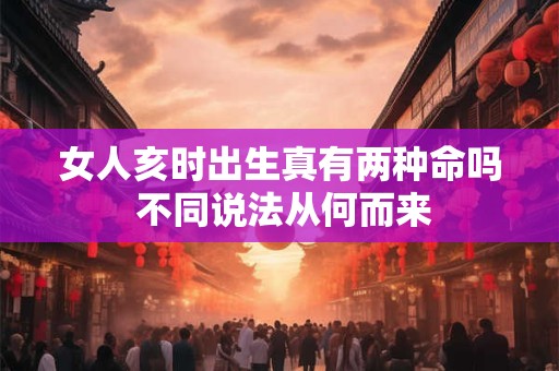 女人亥时出生真有两种命吗 不同说法从何而来